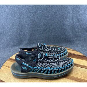 Keen Uneek Mens Size 8 Blue Water River Paracord Bungee Sandals 1013085